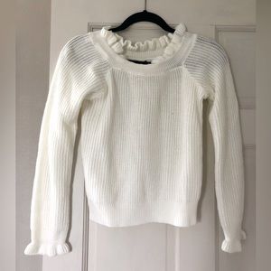 NWOT. White LuLus sweater. Never worn. Tighter fit.